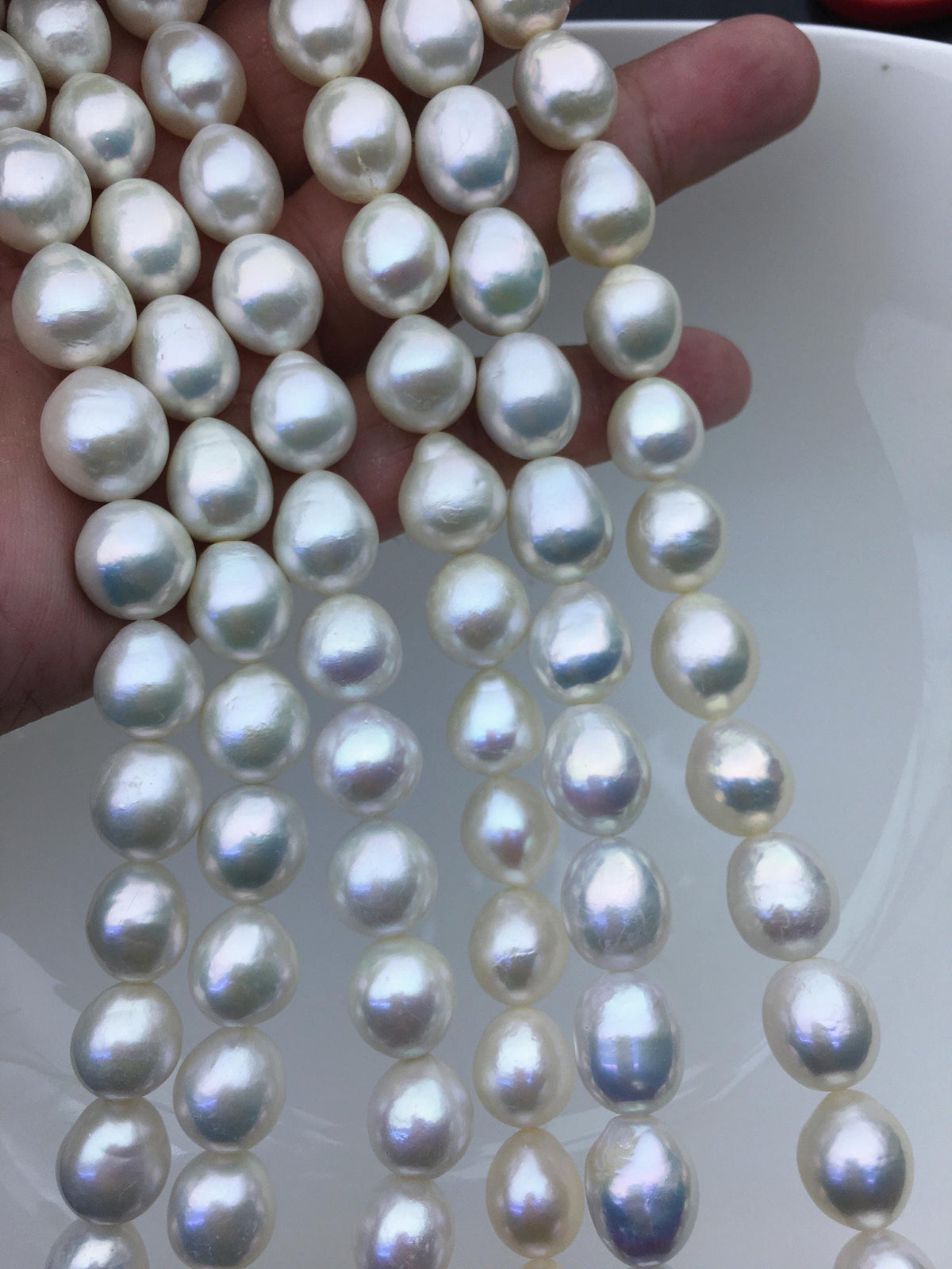 AA+ 11-13mm White Teardrop Edison Freshwater Pearl,ED12-2A-5-15
