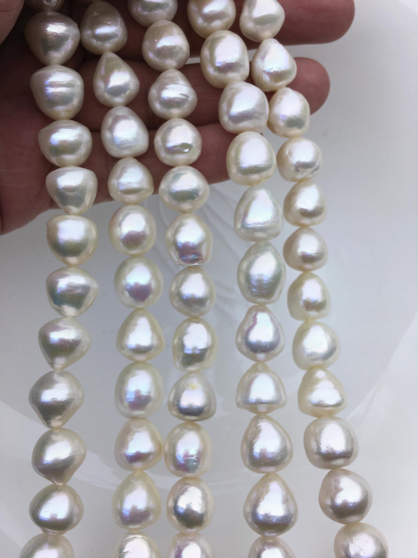 AA+ 11-13mm white big short teardrop Edison Freshwater Pearl,ED12-2A-5-35