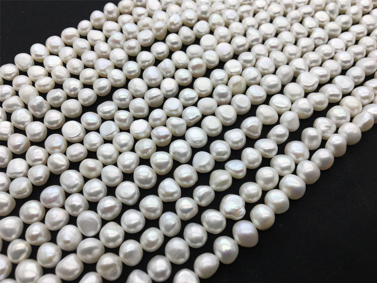 AAA 9-10mm white nugget freshwater pearls,bridesmaids,destination wedding pearl,beach theme wedding,LM9-3A-6