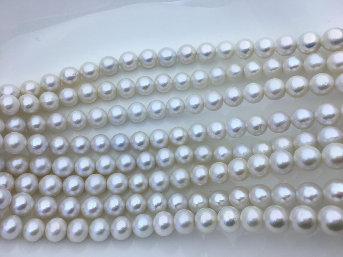 AAA- 9-11mm white round freshwater pearls,full strand,RP9-3A-2