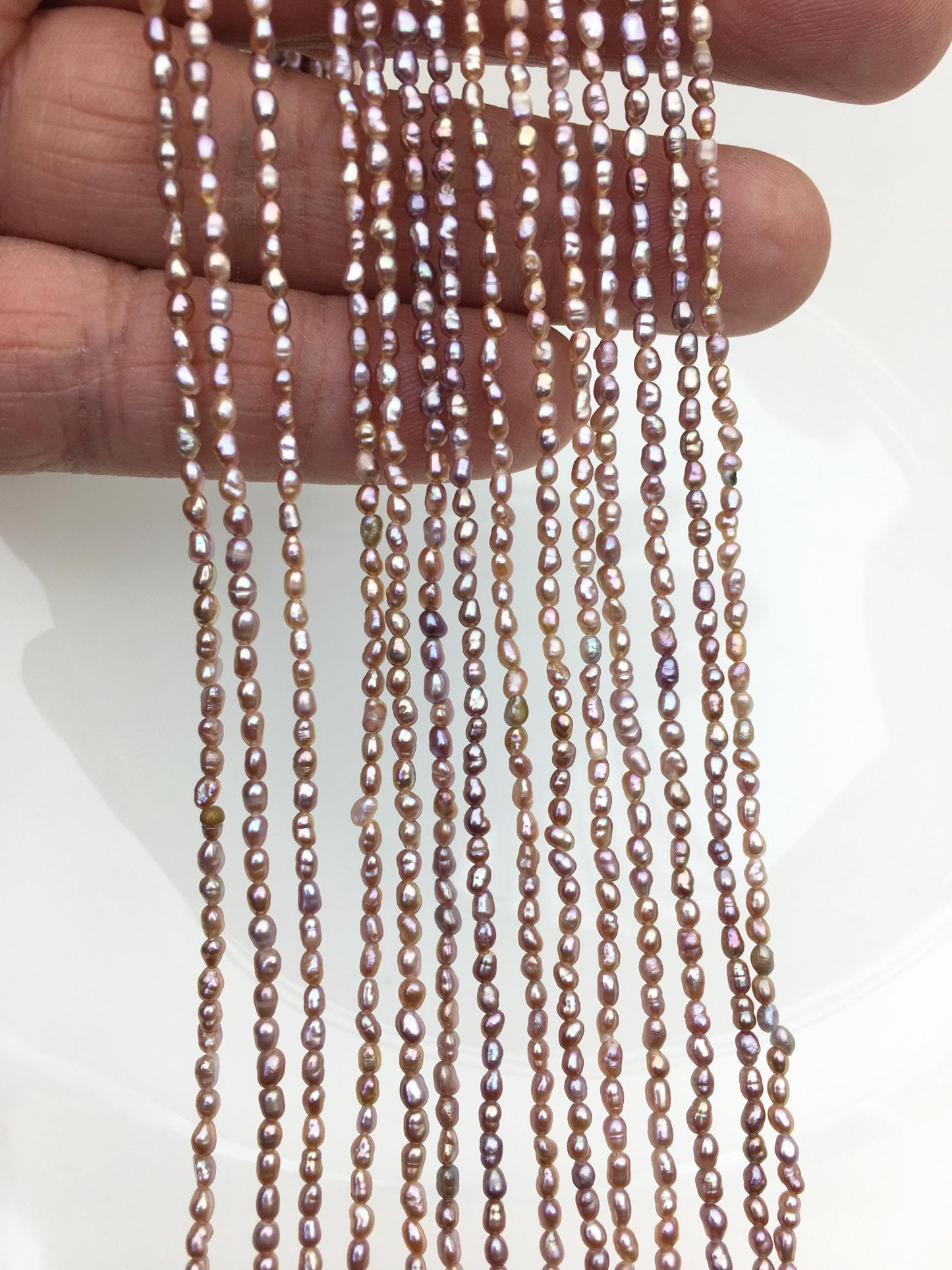 AA+ 2-2.2mm purple rice pearls,full strand,oval loose pearl beads,diy pearl,genuine pearl,Cultured pearl,diy pearl beads,LR2-2A-6