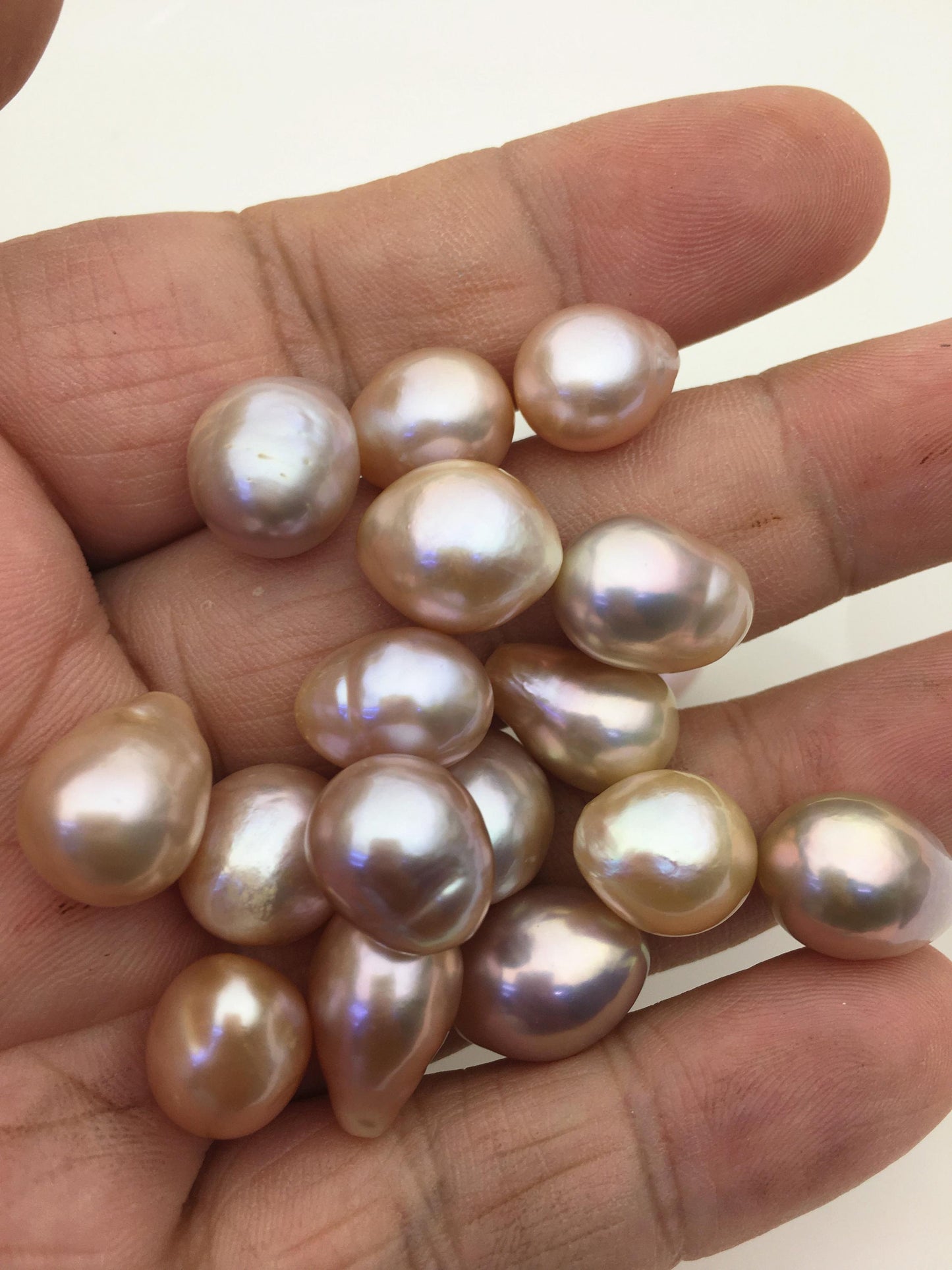 26pcs AAA/AA+ 10-12mm natural color drop Edison Freshwater Pearl,no hole,ED11-T1-7