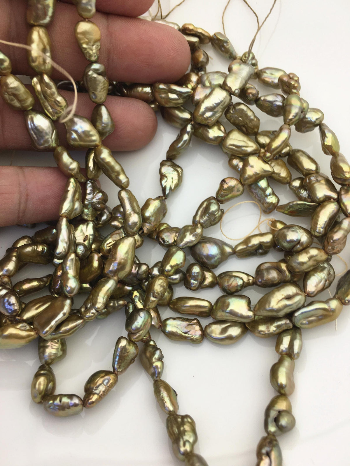 AA+ 7-8mm brown Keshi Pearl Necklace,Genuine Fresh Water Pearl,Wedding Necklace,Mothers Day,ZS-80-10-26