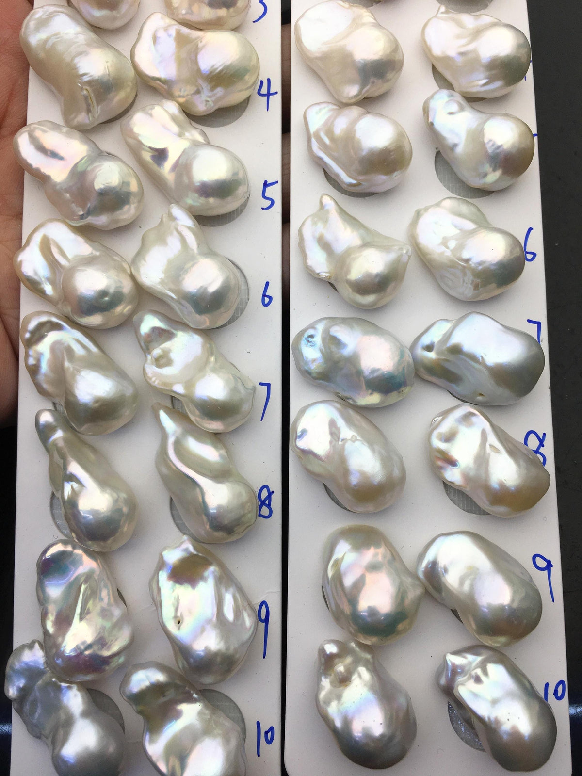 1 pair AAA 14-18x20-28mm White Flameball Pearl Pairs,Baroque Cultured Freshwater Pearl,0.9mm top ahlf hole,flameball pearls,FL15-3A-8-44
