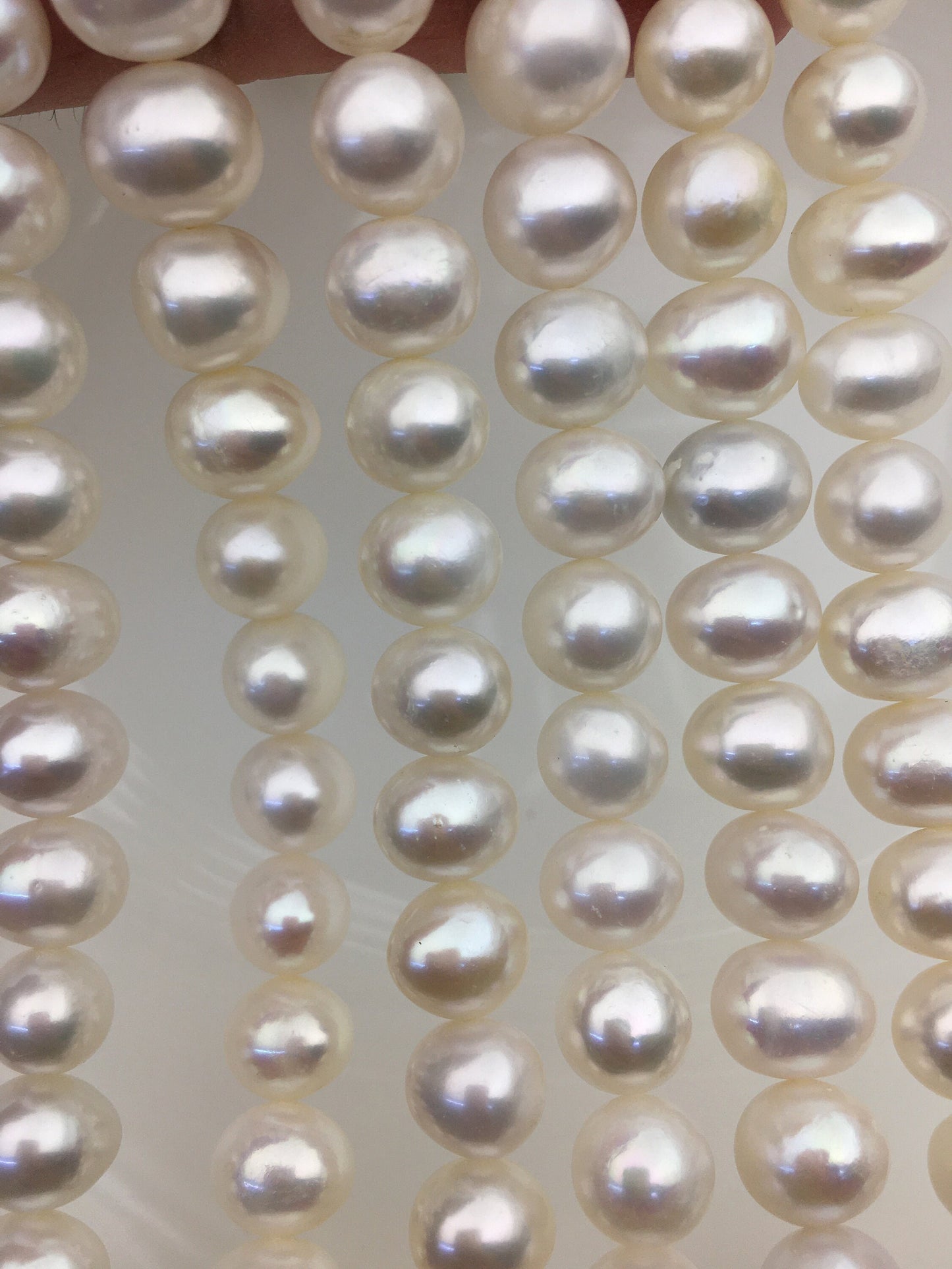 AA+ 9.4-10.2mm white potato freshwater pearls,CR10-2A-3