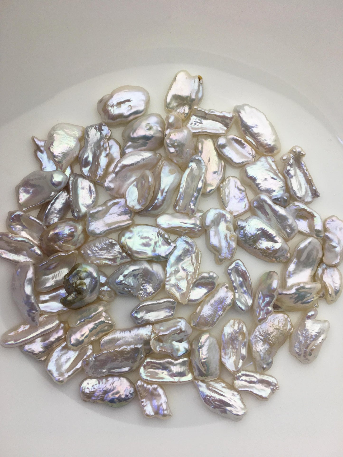 64grams AAA 7-12mm white keshi Freshwater Pearls,no hole,ZS-127-1-18
