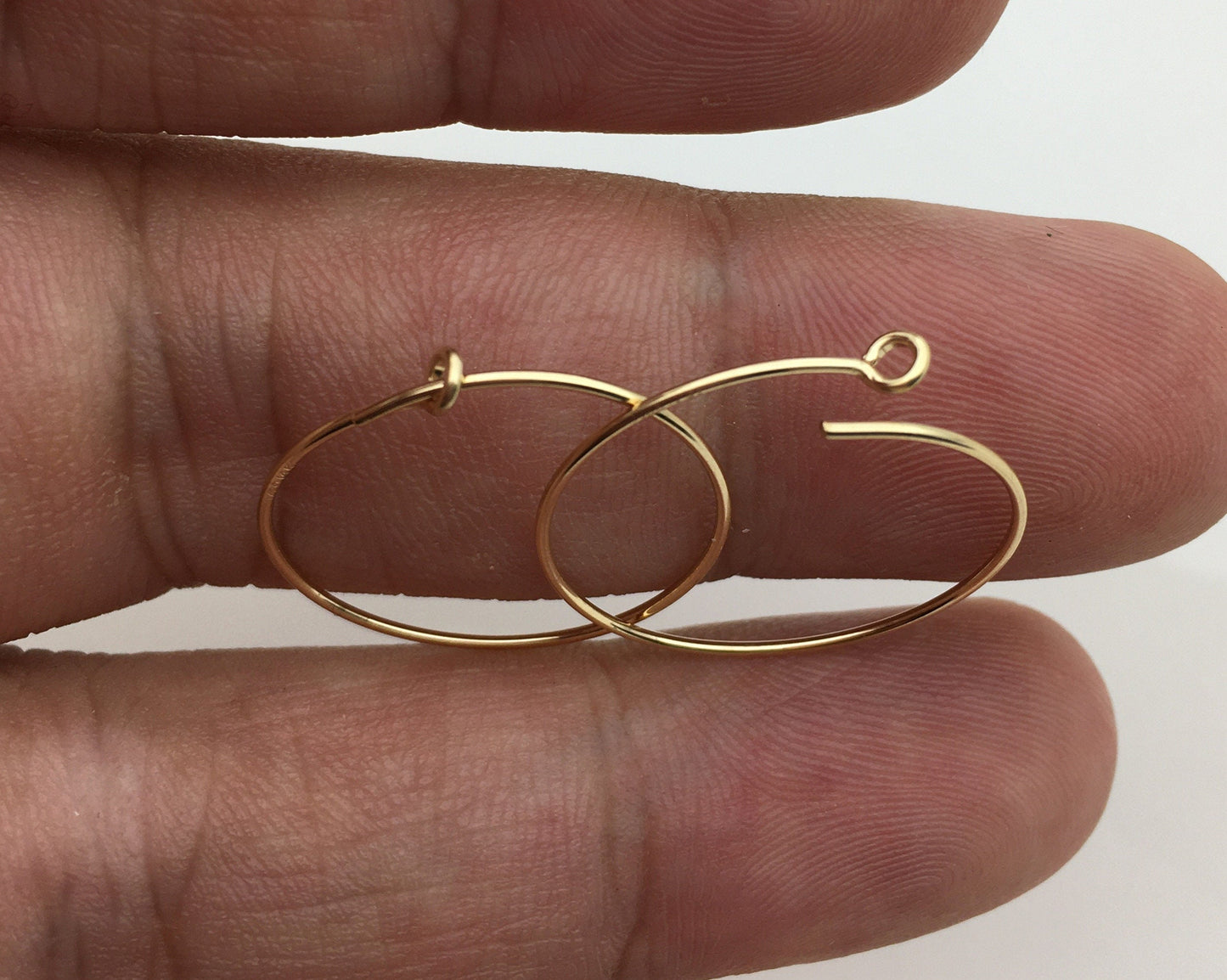 1 pair 0.76x20mm 14k goldfilled ear hook with loop,hooks findings , DIY earrings jewelry,AGF-ER-005