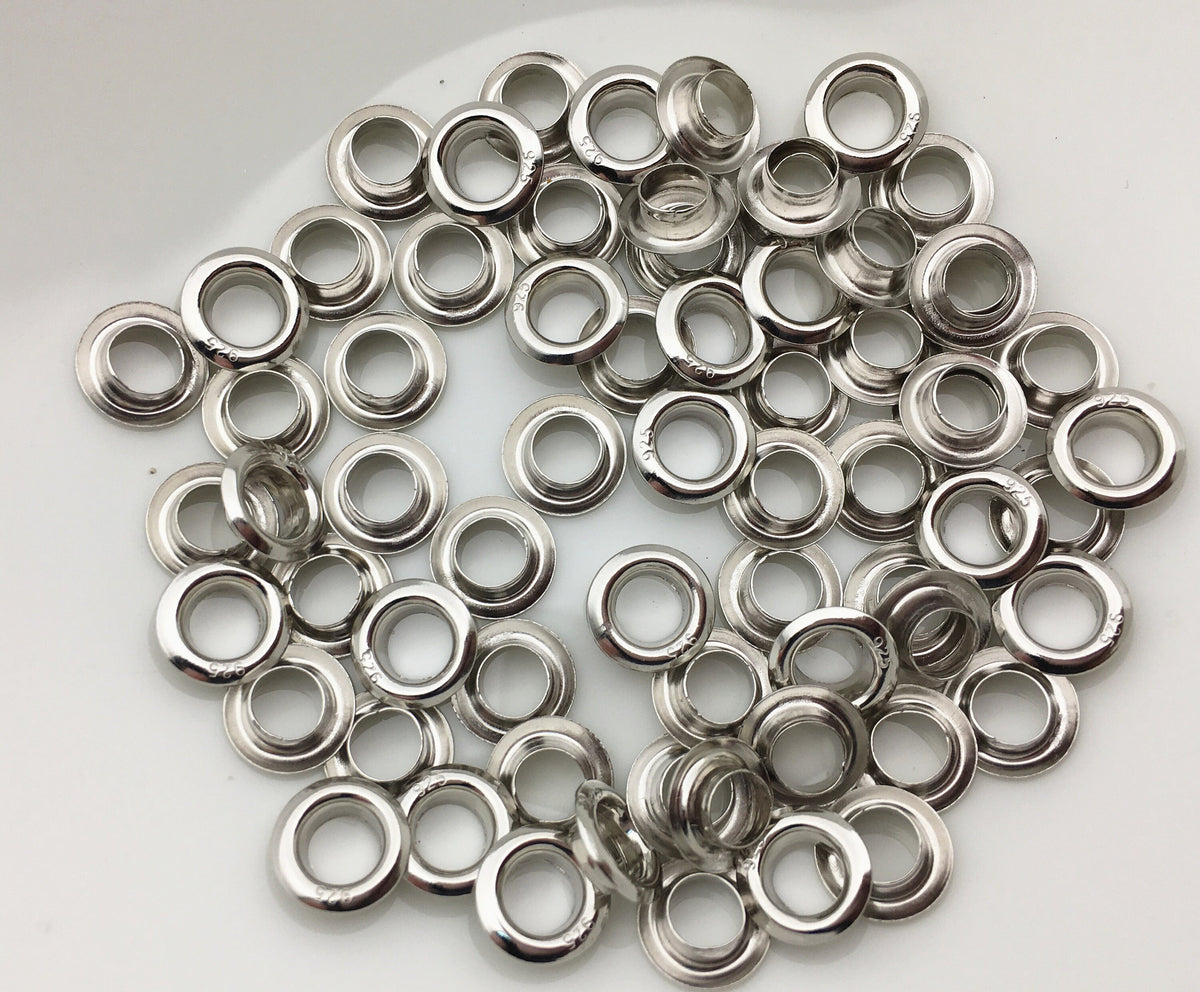 4 pairs S925 Silver White 8mm Big Bead Grommet with 5mm Hole pearl ,for DIY,wholesale,ASL-007-2