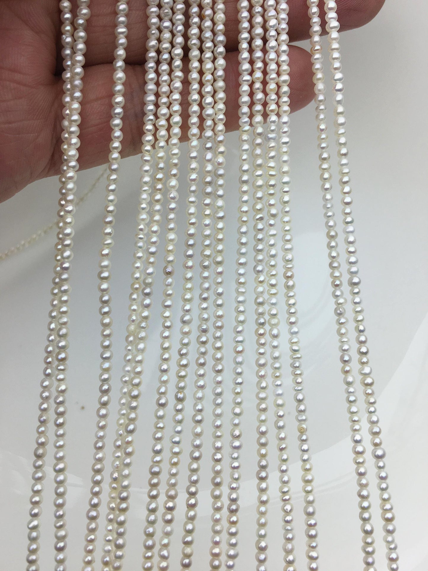 AA+ 2.3-2.5mm white tiny near round seed freshwater pearls,Valentine's Day gift,for pearl necklace,loose freshwater pearl,RP2-2A-1