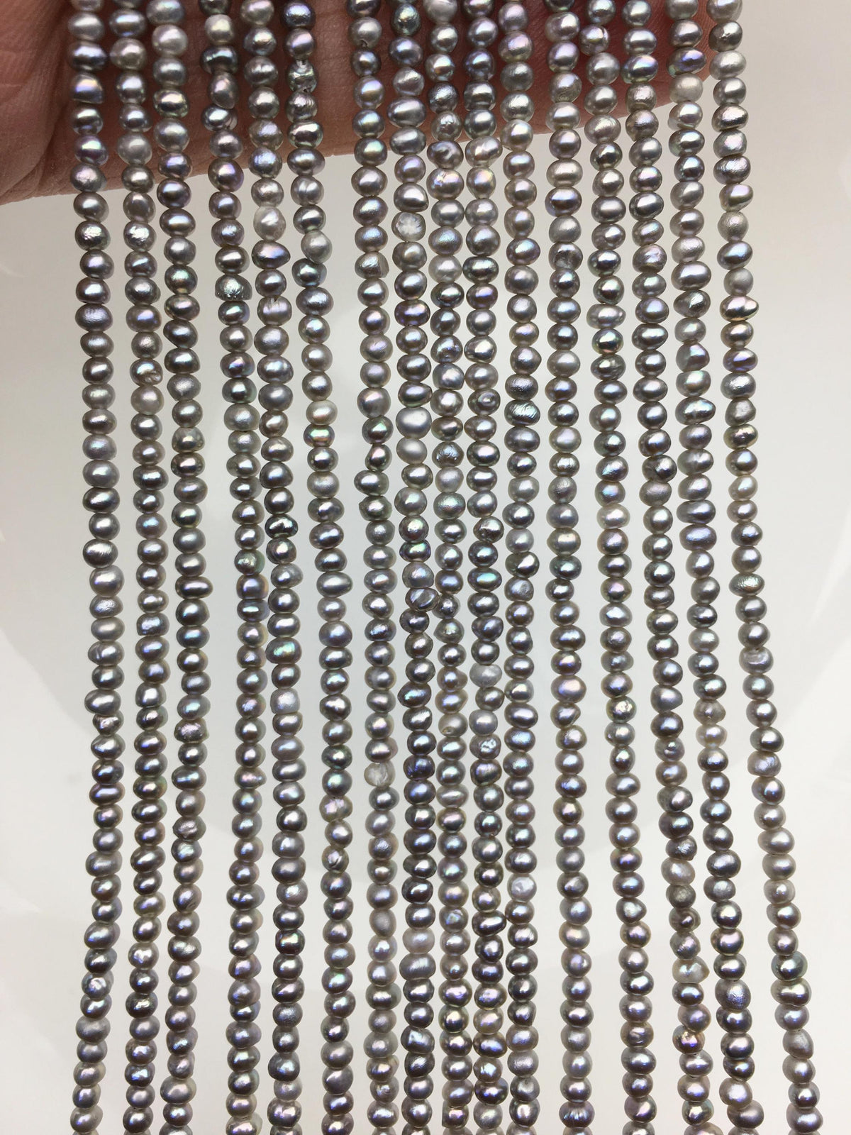 AA+ 2.5-3mm gray potato seed freshwater pearls,Valentine's Day gift,for pearl necklace,loose freshwater pearl,CR2-2A-20