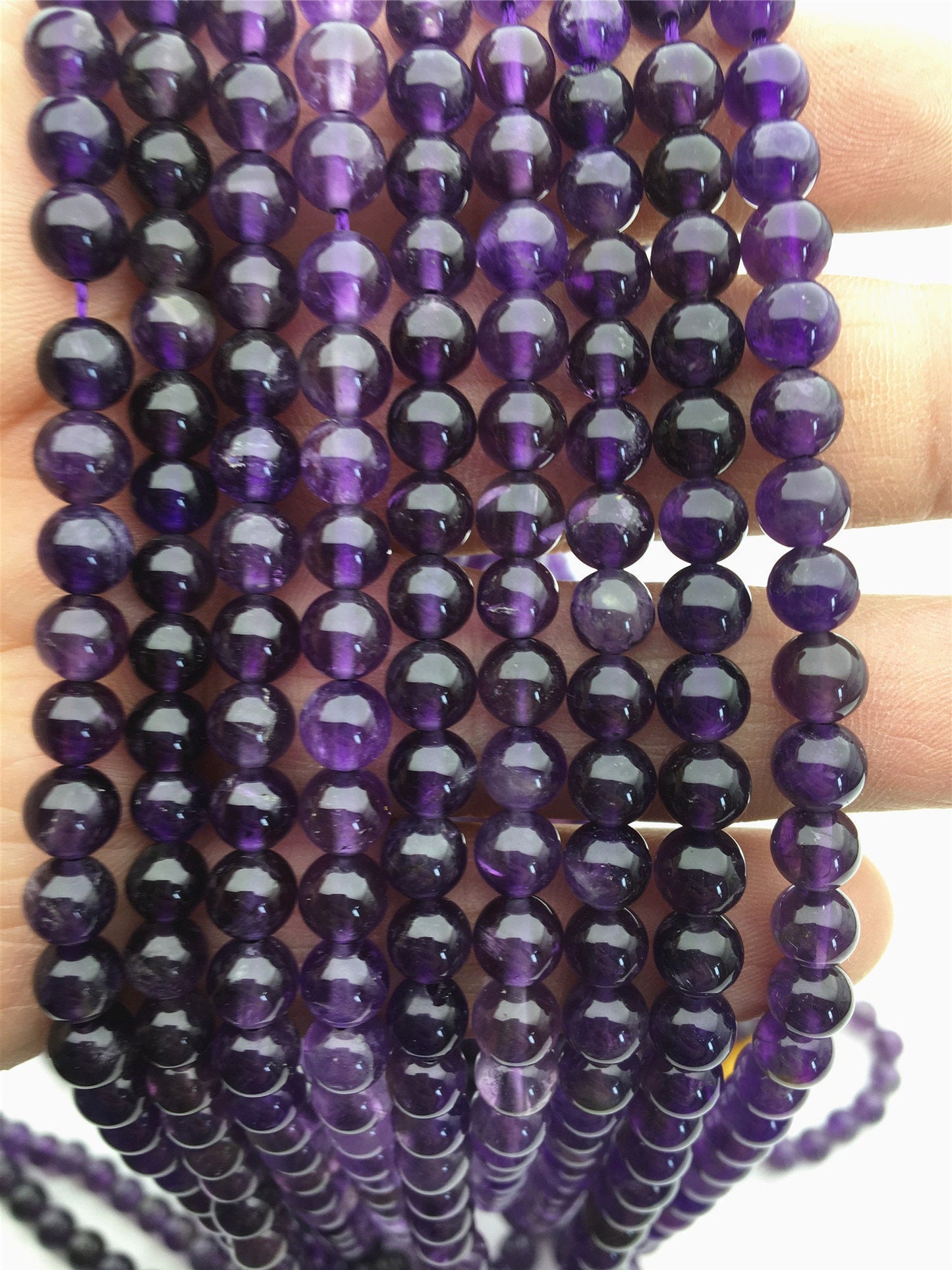 Purple quartz 4mm 7mm 8mm Round Beads 15.5" Full Strand Wholesale Gemstones,G13-OTH-12