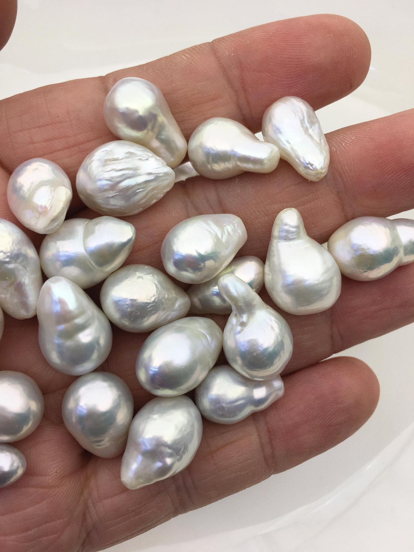 60pcs AAA/AA+ 9-13mm white baroque Edison Freshwater Pearl,no hole,ED12-2A-4-9