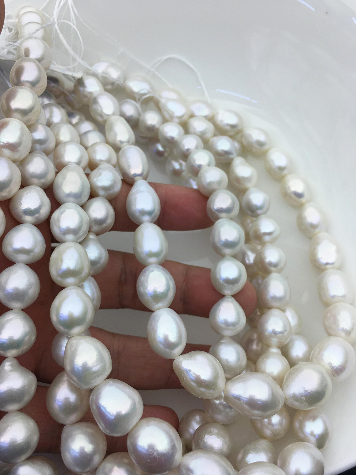 AAA- 12-14mm white big drop Edison Freshwater Pearl,ED12-2A-5-12