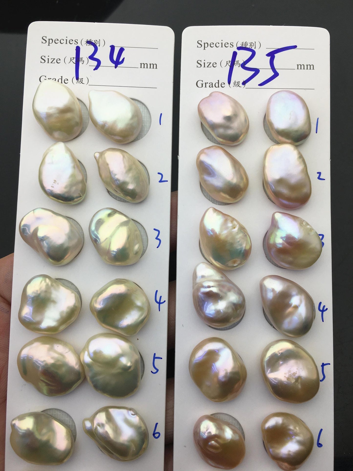 1 pair AAA 14-17x18-23mm Natural Rainbow Baroque Pearl Pairs,Baroque Cultured Freshwater Pearl,no hole,FL15-3A-9-23