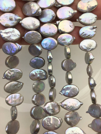 AA+ 10-11mm Gray ellipse freshwater pearls,diy bead,ZS-T55