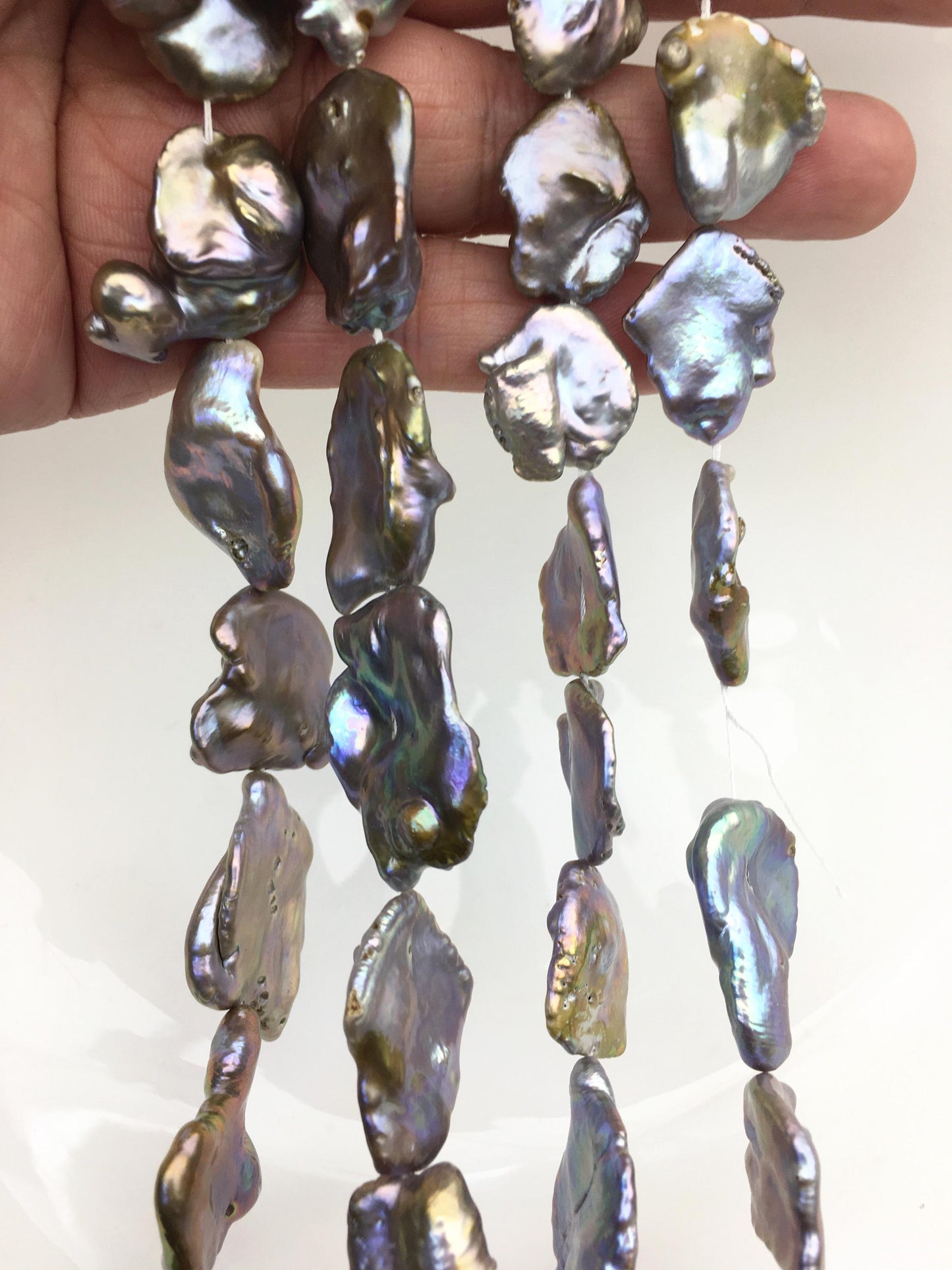 AA+ 16-20mm Gray Bronze keshi Freshwater Pearl,DIY Loose Freshwater Pearl,ZS-200-9