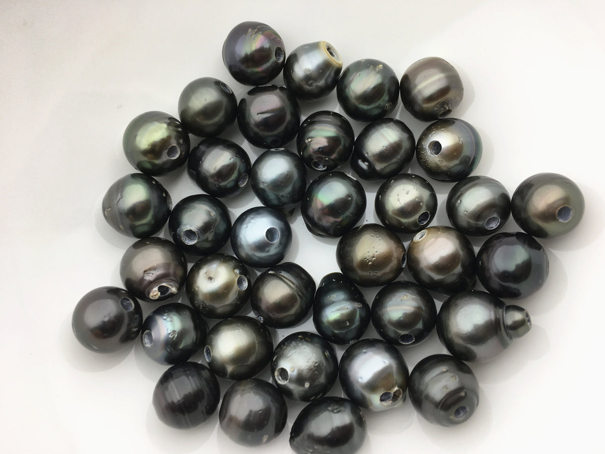HandMade Real Tahitian Sea Pearl and Leather dangle Earrings- Real leather - Select Leather Color - Le51-005
