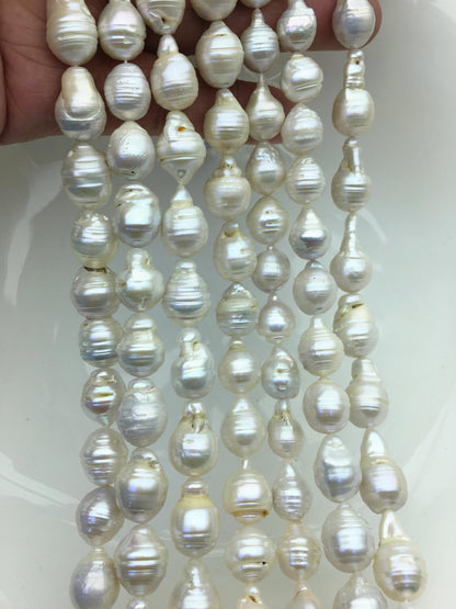 15.5'' AA 10-12mm white flame ball pearl,FL15-2A-5-78