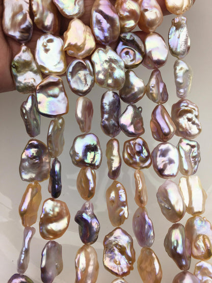 AAA 13-15mm natural pink purple keshi Freshwater Pearl,DIY Loose Freshwater Pearl,wholesale price,china wholesale pearl,ZS-200-121-4