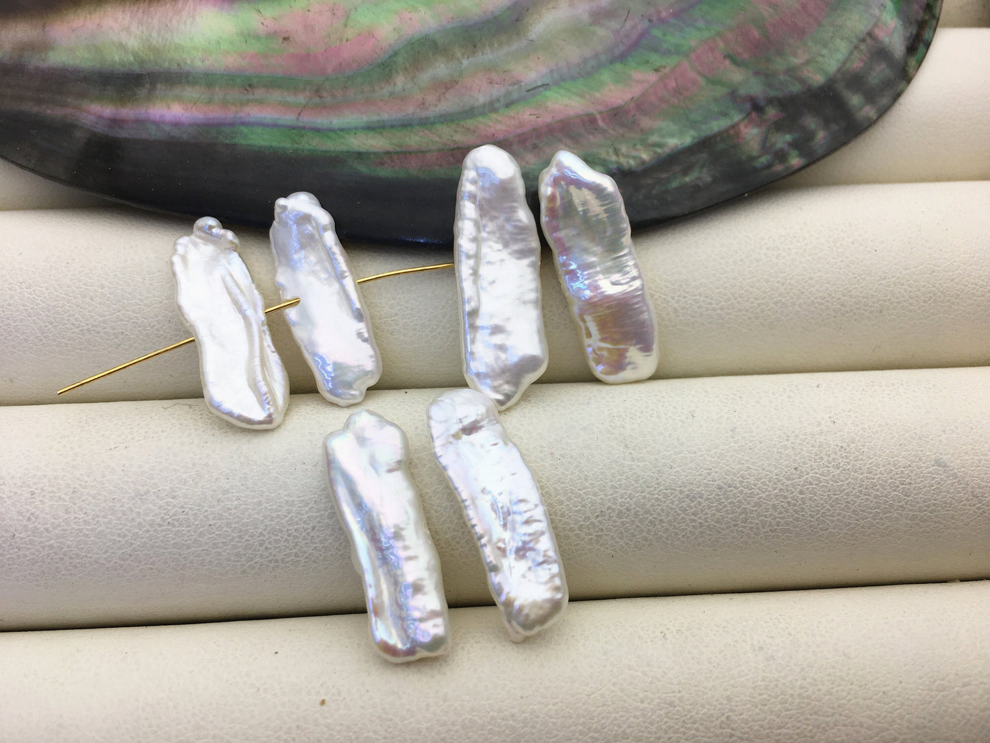 2 pairs AAA 7-8mm White Biwa keshi pearls Pair,for make dangle earrings,baroque pearl,loose pearl beads,very high luster,ZS-127-36-5