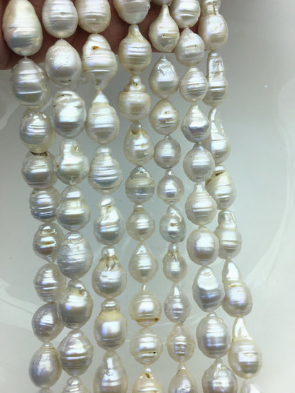 15.5'' AA 10-12mm white flame ball pearl,FL15-2A-5-78