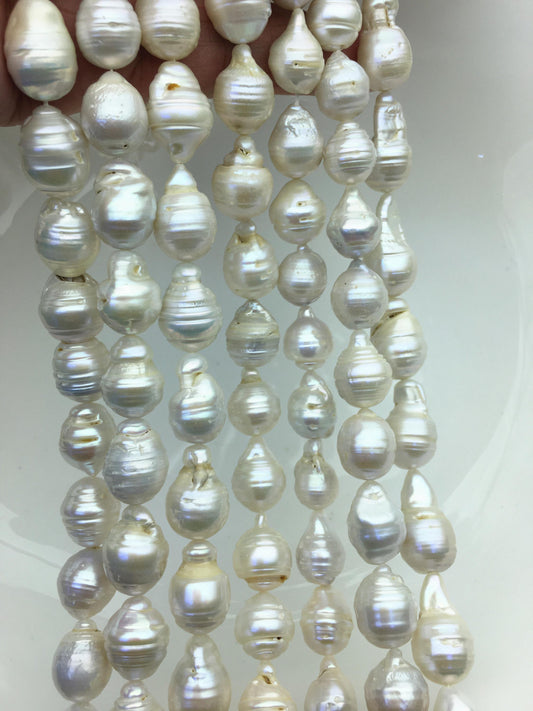15.5'' AA 10-12mm white flame ball pearl,FL15-2A-5-78