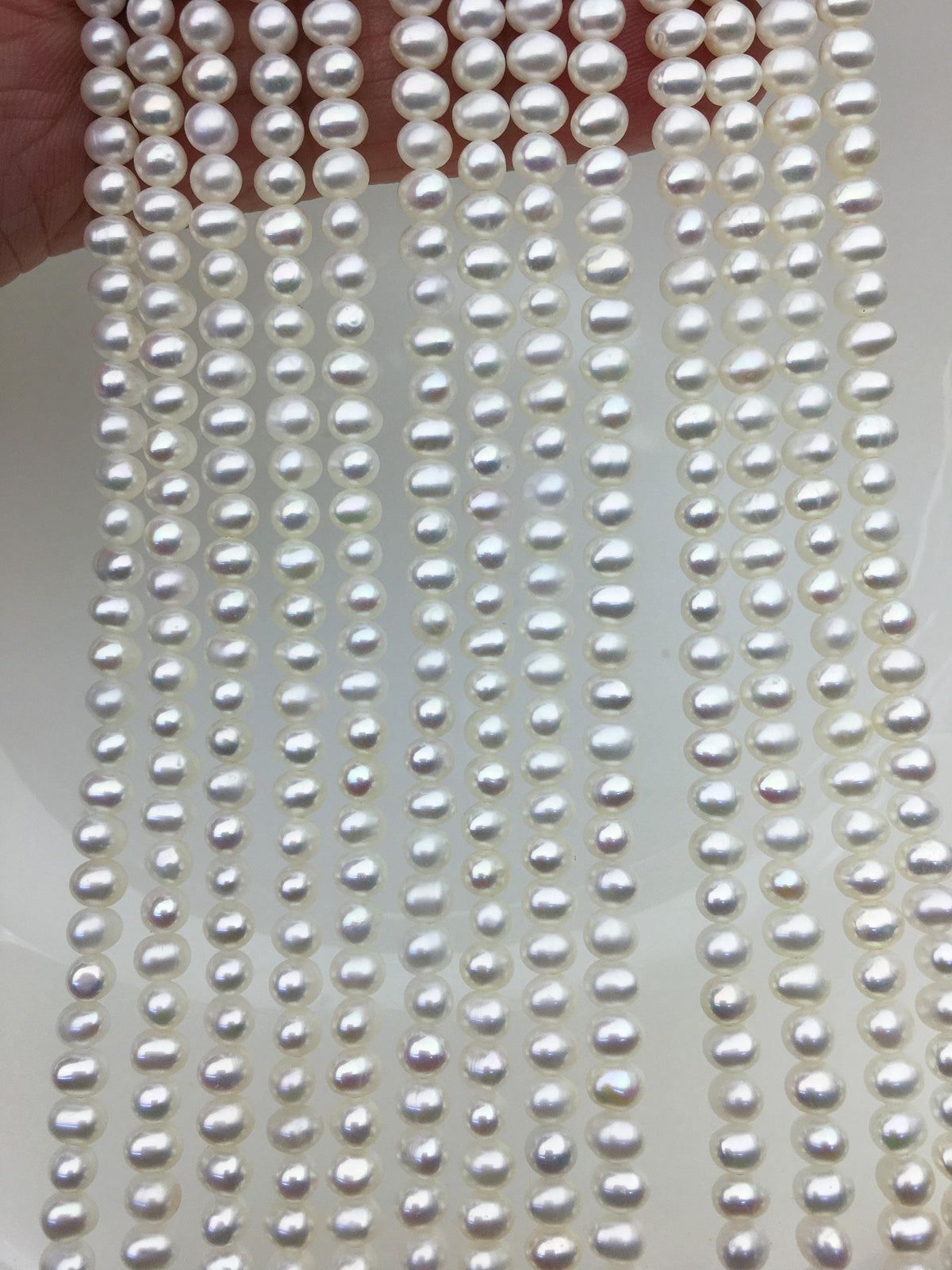 AAA 4-4.5mm white potato pearls,seed freshwater pearl,small size pearl,for pearl necklace,for pearl earrings,CR4-3A-1