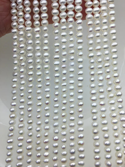 AAA 4-4.5mm white potato pearls,seed freshwater pearl,small size pearl,for pearl necklace,for pearl earrings,CR4-3A-1