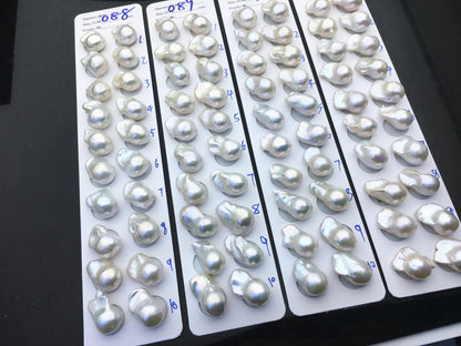 1 pair AAA 12-16x18-24mm White Flameball Pearl Pairs,Baroque Cultured Freshwater Pearl,flameball pearls,FL15-3A-8-49