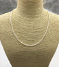 15.3+2'' AA+ 2.5-3mm tiny white rice freshwater Pearl necklace,genuine freshwater Pearl necklace,Natural Pearl Necklace,NPN1-136
