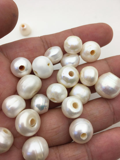 20pcs AA+ 11.5-14mm Big white button freshwater pearls,3mm large hole,Rondelle pearl Beads,loose freshwater pearl,DIY material,SM13-T3