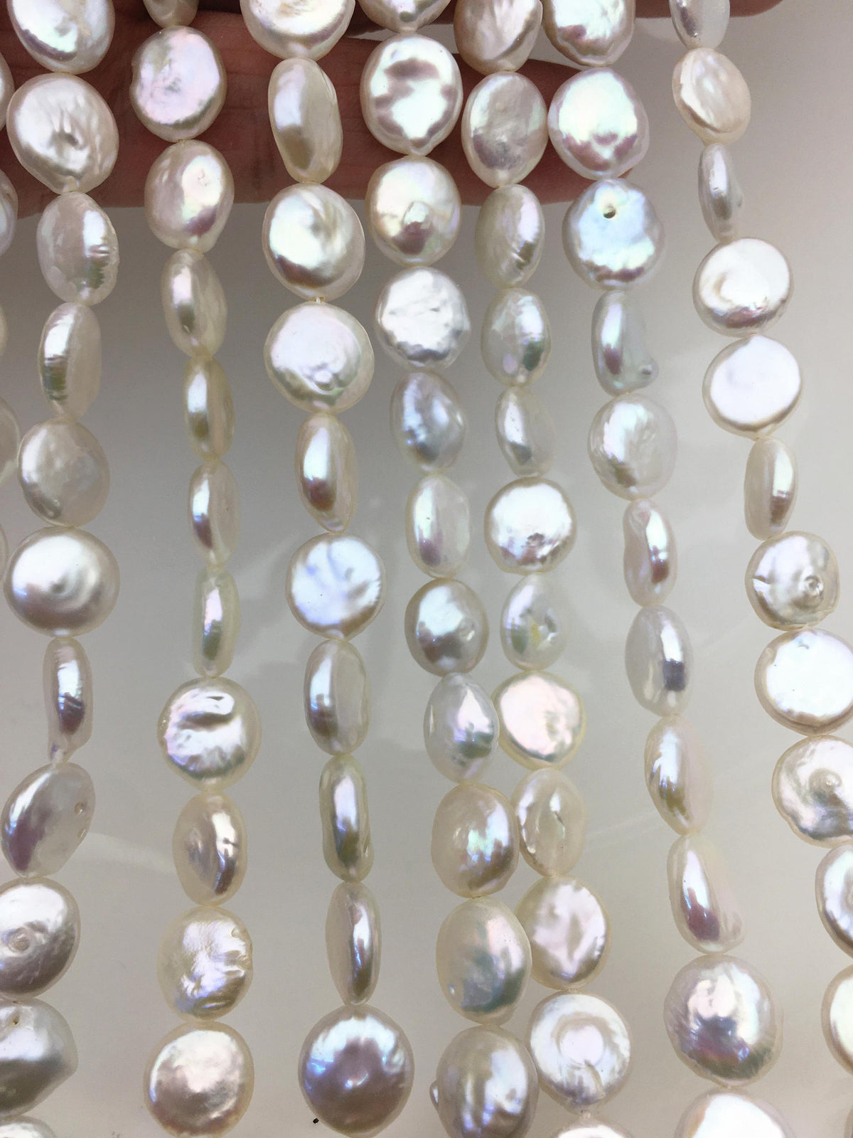 AA+ 10-11mm White Coin freshwater pearls,diy bead,flat round pearl bead,COIN12-2A-2-27