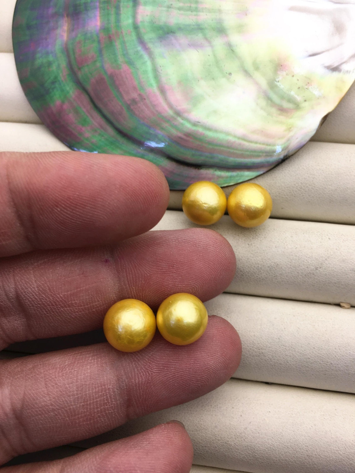 1 pair AA+ 10-11mm yellow round edison pearl stud earrings,S925 Sterling Sliver stud earrings,wedding pearl earrings,SE3-T9-13