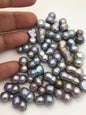 35pcs AA+ 9-11mm gray baroque freshwater pearls, 2.2mm large hole,ZS-T47