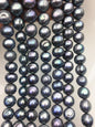 16.5'' AA+ 11.5-12.5mm Blue Gray big potato freshwater pearls,CR12-2A-3