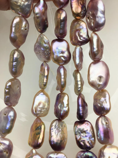AA 15-18mm mix color thick rectangle freshwater pearls,diy bead,flat block pearl bead,ZS-103-24