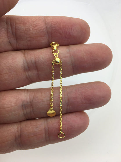 2pcs 2.5 inches 925 sterling silver gold color chain clasp, ASL-CL-010