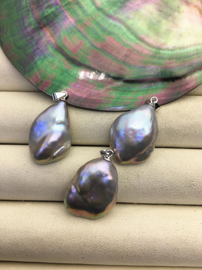 1pc AAA 15-17mm Huge Gray Baroque pearl pendant,NC1-T16-1