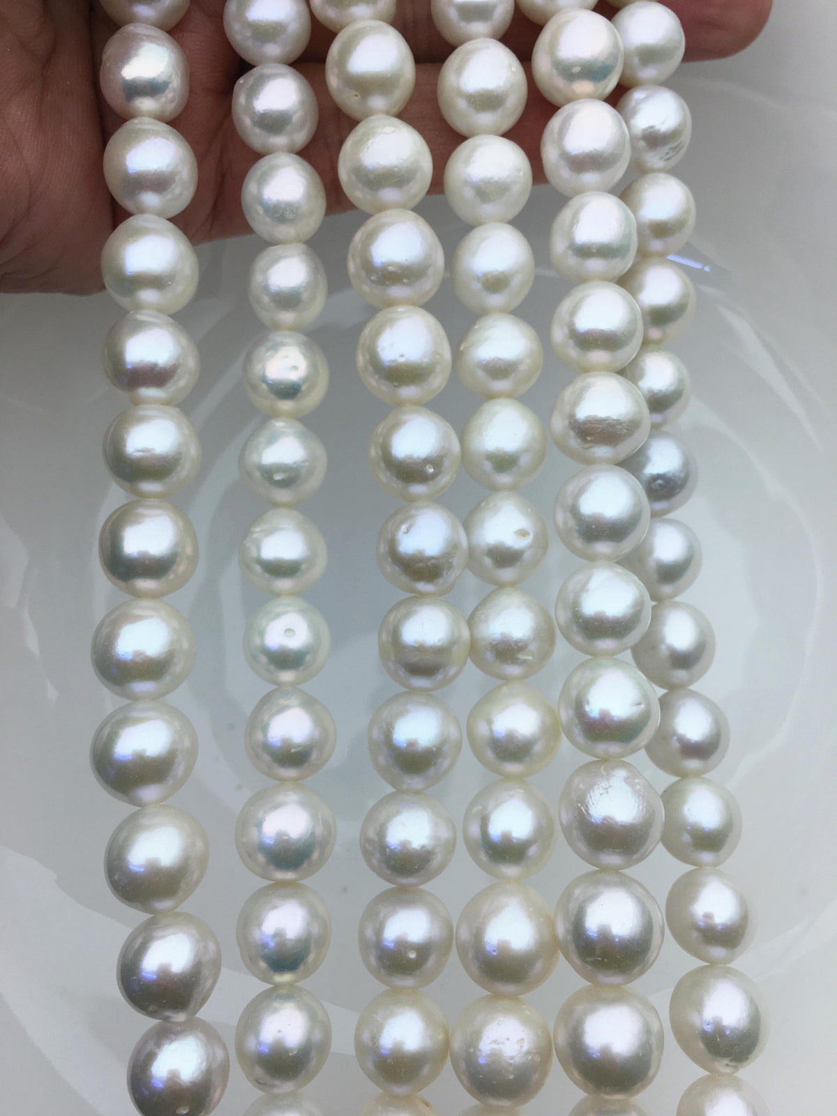 AA+ 10-12mm white baroque drop Edison Freshwater Pearl,ED12-2A-5-33