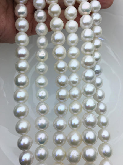 AA+ 10-12mm white baroque drop Edison Freshwater Pearl,ED12-2A-5-33