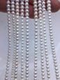 AAA 4-4.5mm tiny White button round freshwater pearls,Rondelle pearl Beads,white freshwater pearl,loose strands,SM4-3A-43