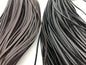 3-4mmx2mm Flat Black/coffer Color Leather Cord,Select Length,Wholesale Jewelry Supplies,Distressed Matte Finish,LC3-203