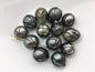 1pc 12-13mm Lotus Flower Carved Tahitian Pearl - Hand Carved - Tattoo Tahitian Pearls, carved pearls, flower designs,CAC-FLW-9-14