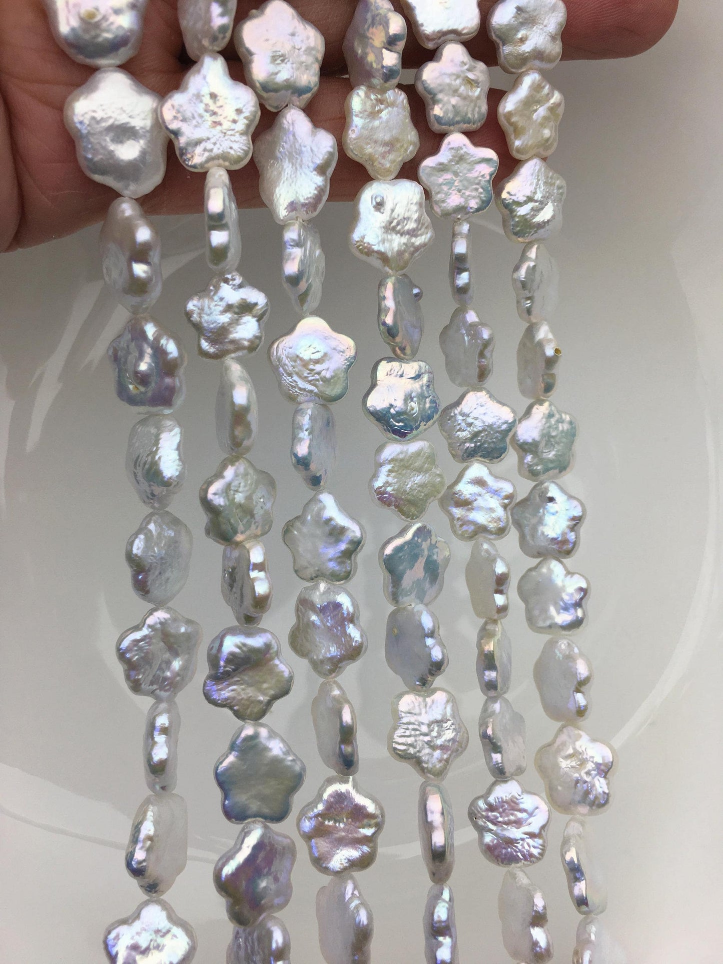 AAA 11-13mm white plum blossom Freshwater Pearl,ZS-119-2