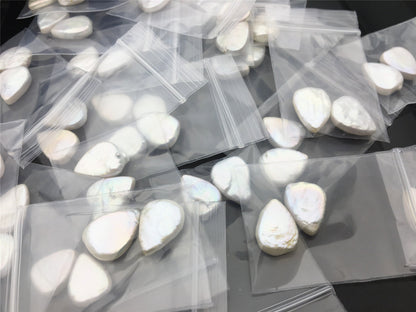 1 pair AA 12-13mm White Love Shape Freshwater Pearl loose Beads Pair,0.8mm through hole,wholesale,ZS-103-28
