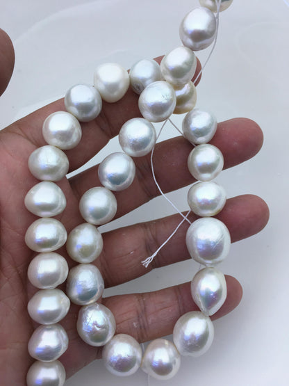 AA+ 12-17mm white big baroque drop Edison Freshwater Pearl,ED12-T2