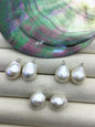 2 pairs AAA 12-13mm White baroque drop edison freshwater pearl Pair,ED11-3A-2-35