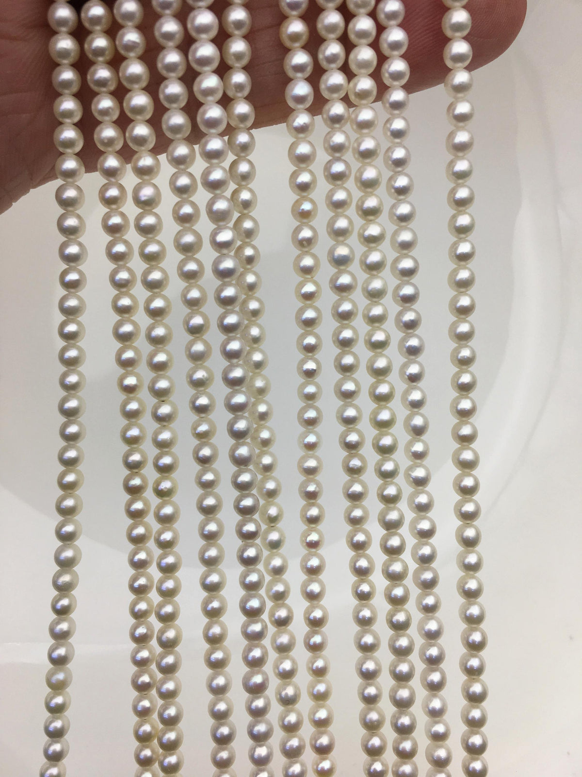 AAA- 3-3.5mm white round freshwater loose pearls,RP3-3AY-Gj-1