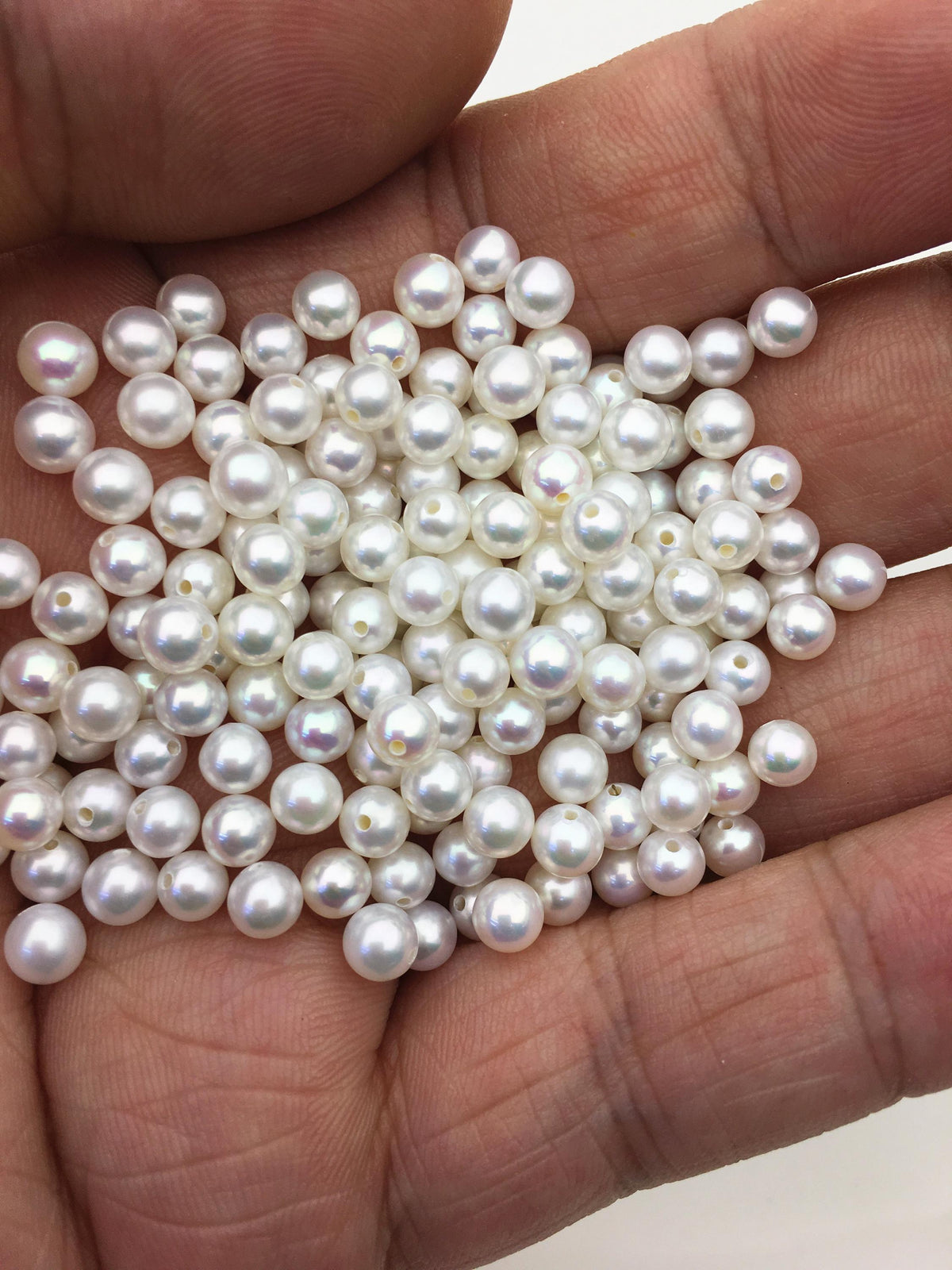 10pcs AAA 4.5-5mm seed round freshwater pearl bead,white freshwater round loose pearl wholesale,tiny pearl supply,RP4-3A-8