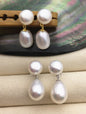 AAA 9mm White rice/button round pearl stud earrings,S925 Sterling Sliver pearl earrings,pearl for women for girl,SE3-036